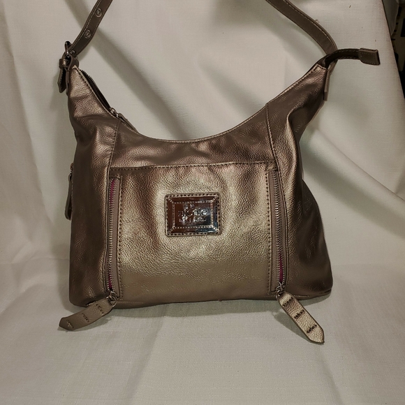 Nicole by Nicole Miller Metallic Shoulder bag - Picture 1 of 15